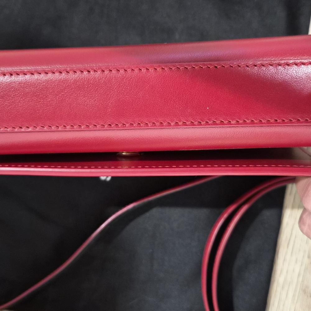 Saint Laurent Red Leather Crossbody Bag - Picture 5 of 8